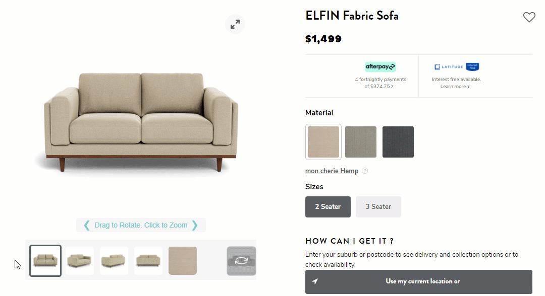 Product Page Analysis of 10 Leading Australian Furniture Industry Players